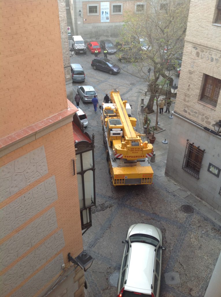 Montaje Grua Torre Casco Antiguo de Toledo - Espagruas 3