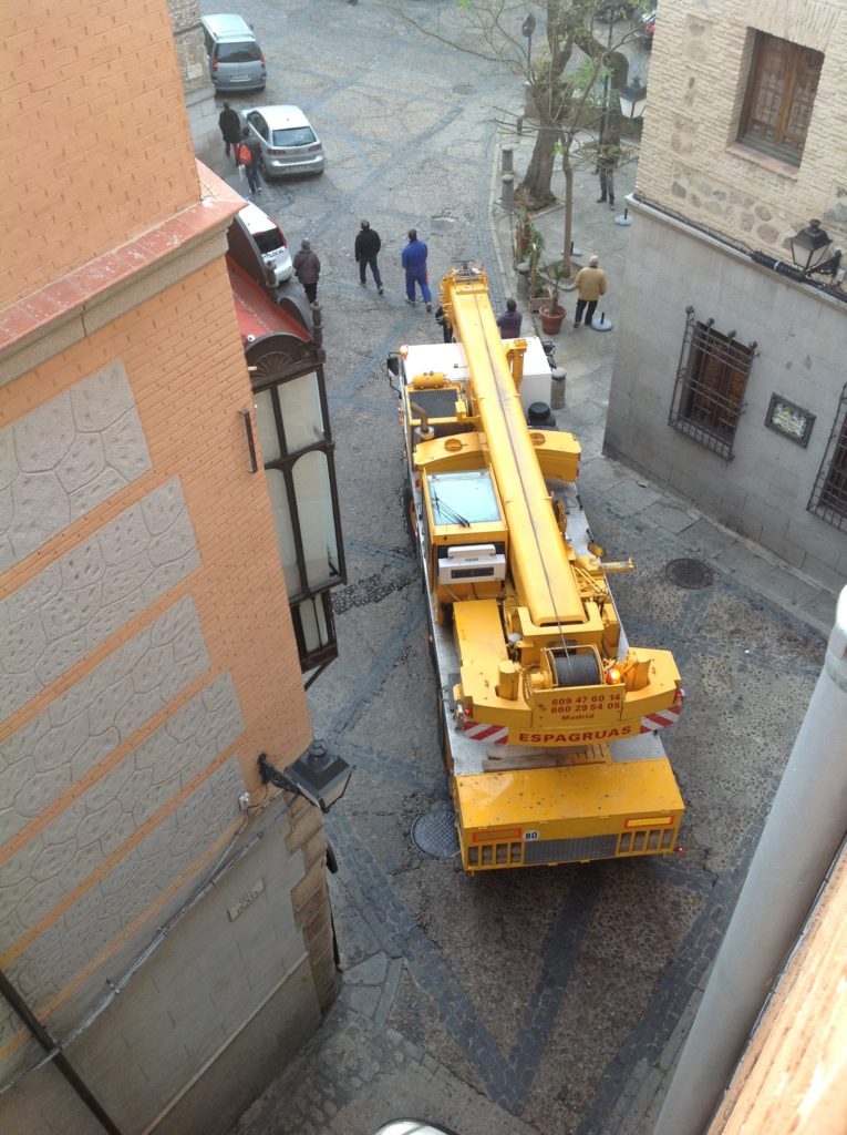 Montaje Grua Torre Casco Antiguo de Toledo - Espagruas 4