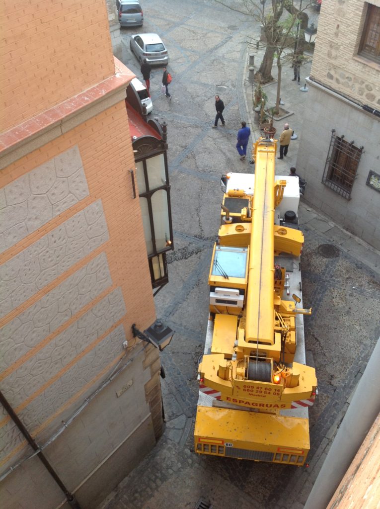 Montaje Grua Torre Casco Antiguo de Toledo - Espagruas